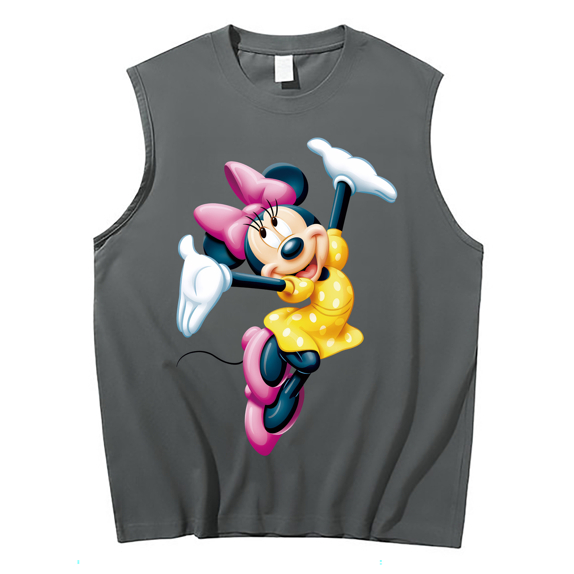 ミッキーマウス Mickey Mouse コットン100％タンクトップ（フロントプリント）